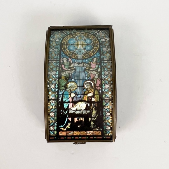 Handcrafted Via Vermont Trinket Jewelry Box Handcrafted Mexico Nativity Scene - Picture 12 of 13